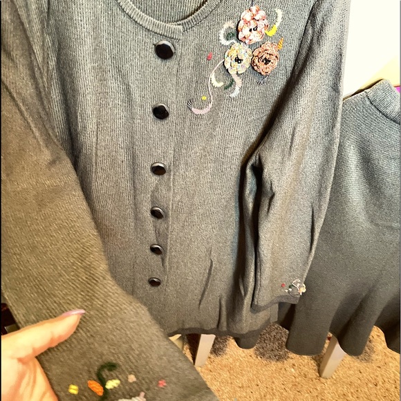 JSS Knits Dresses & Skirts - SALE!!! Beautiful knit suit by J.S.S. Will fit size 12-16. Color is dark olive.